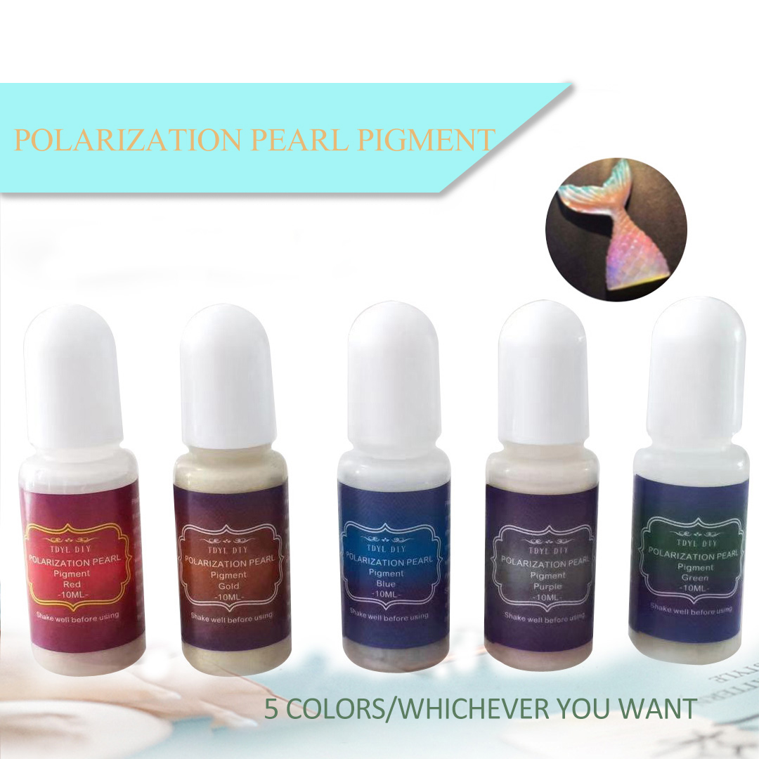 5 Colors Polarization Pearl Resin Pigment for Handcraft