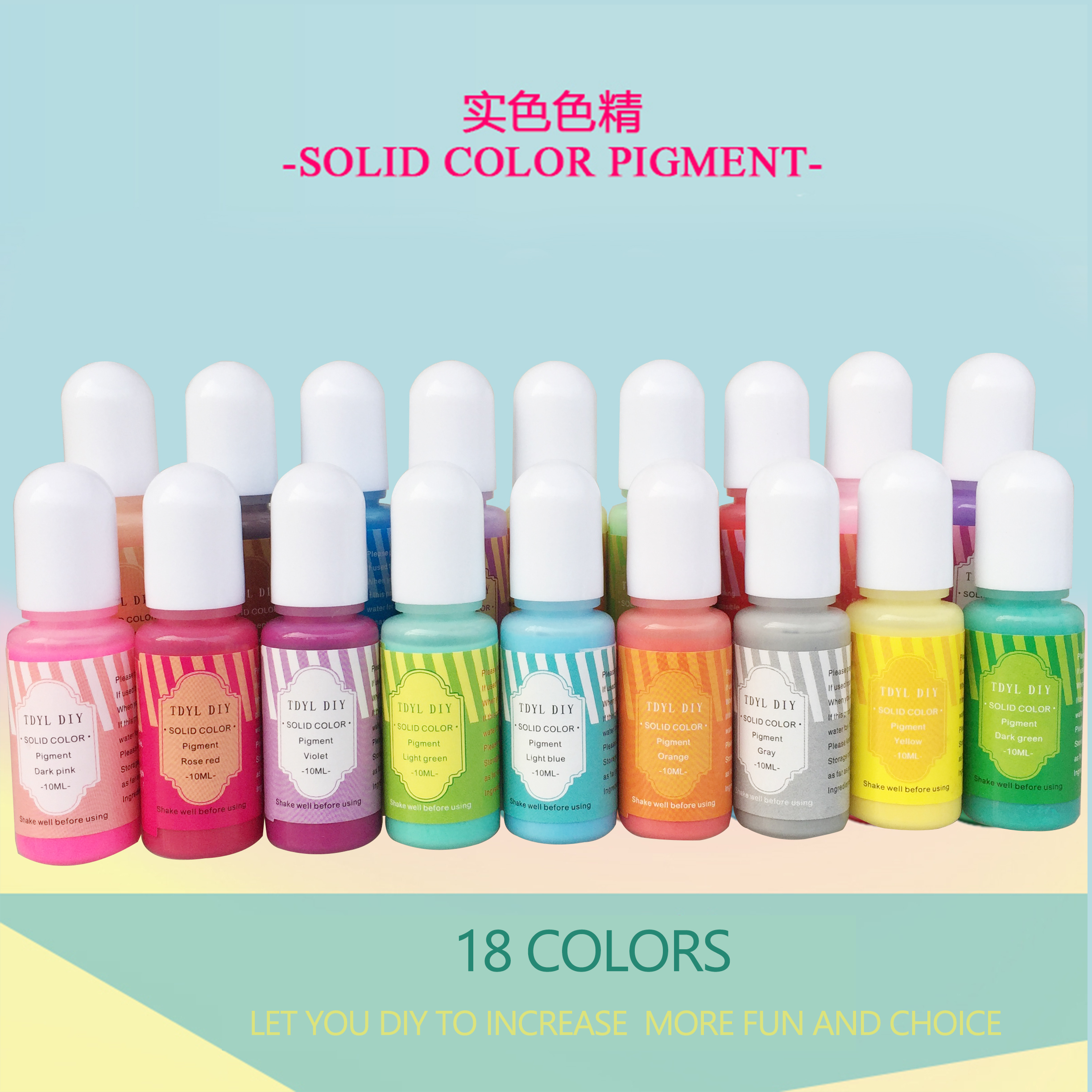 Solid Color Resin Pigment /18 Colors for DIY Handmade and Crafts Jewelry