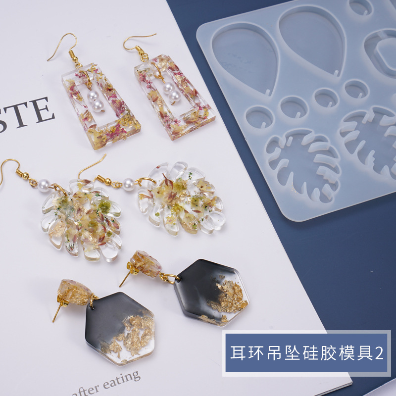Earring Epoxy Resin Molds,Retro Drop Dangle Mirrored Style Resin Earring Molds for Women DIY Fashion Jewelry Resin Earrings