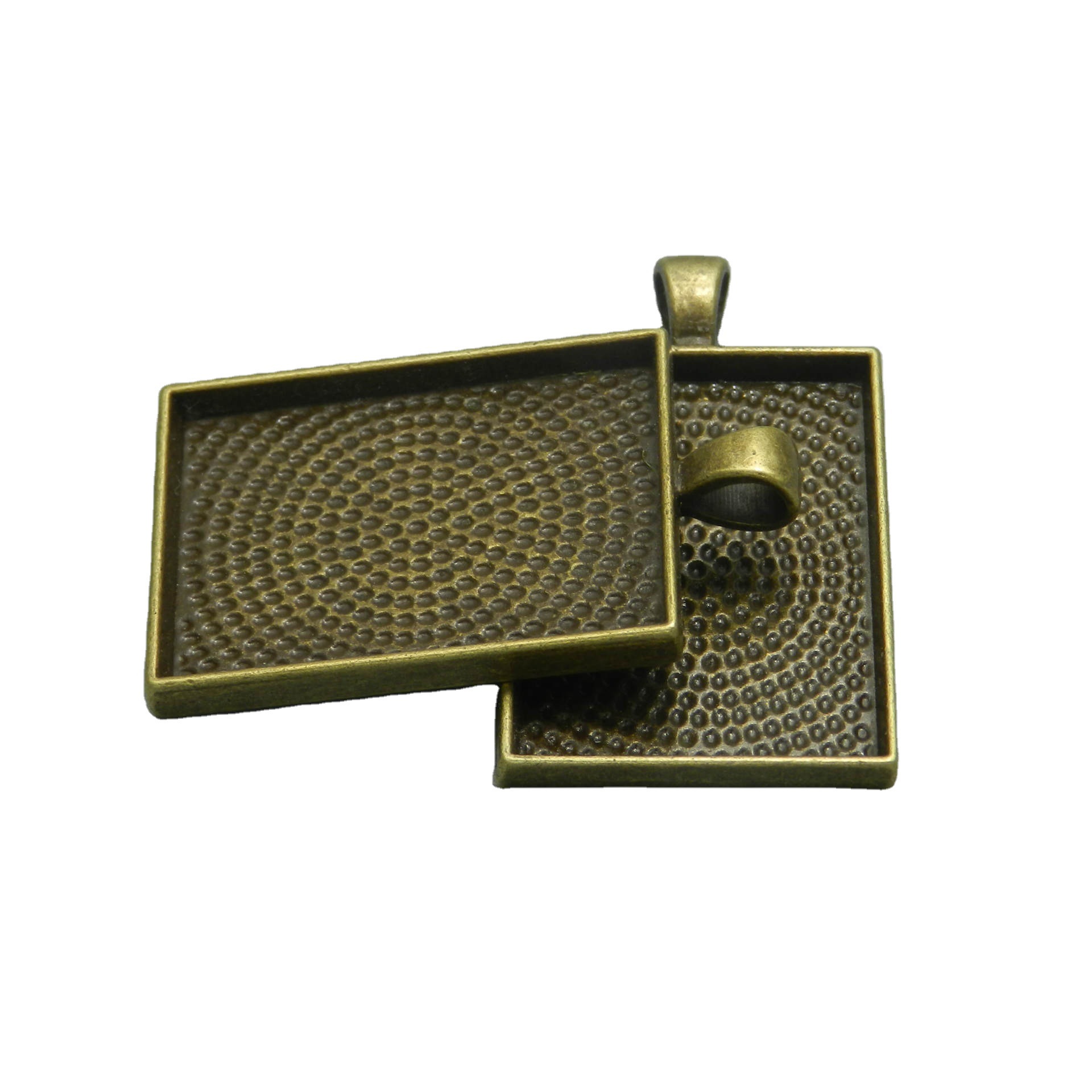 25*35mm rectangular Time Gem pendant base alloy pendant base DIY jewelry