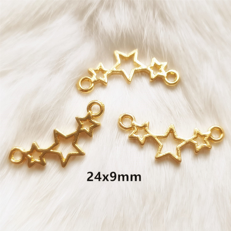 Star hollow metal frame bracelet accessories alloy UV material DIY accessories manufacturers direct