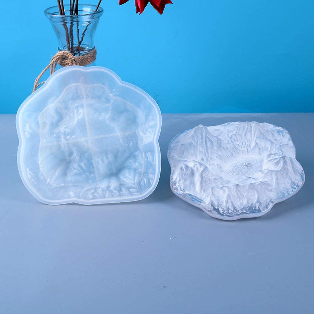 Resin Mold/Snow Mountain Silicone Mold DIY Casting Resin Mold Used to Make Ashtray/Storage Box/Decoration/Landscape Decoration