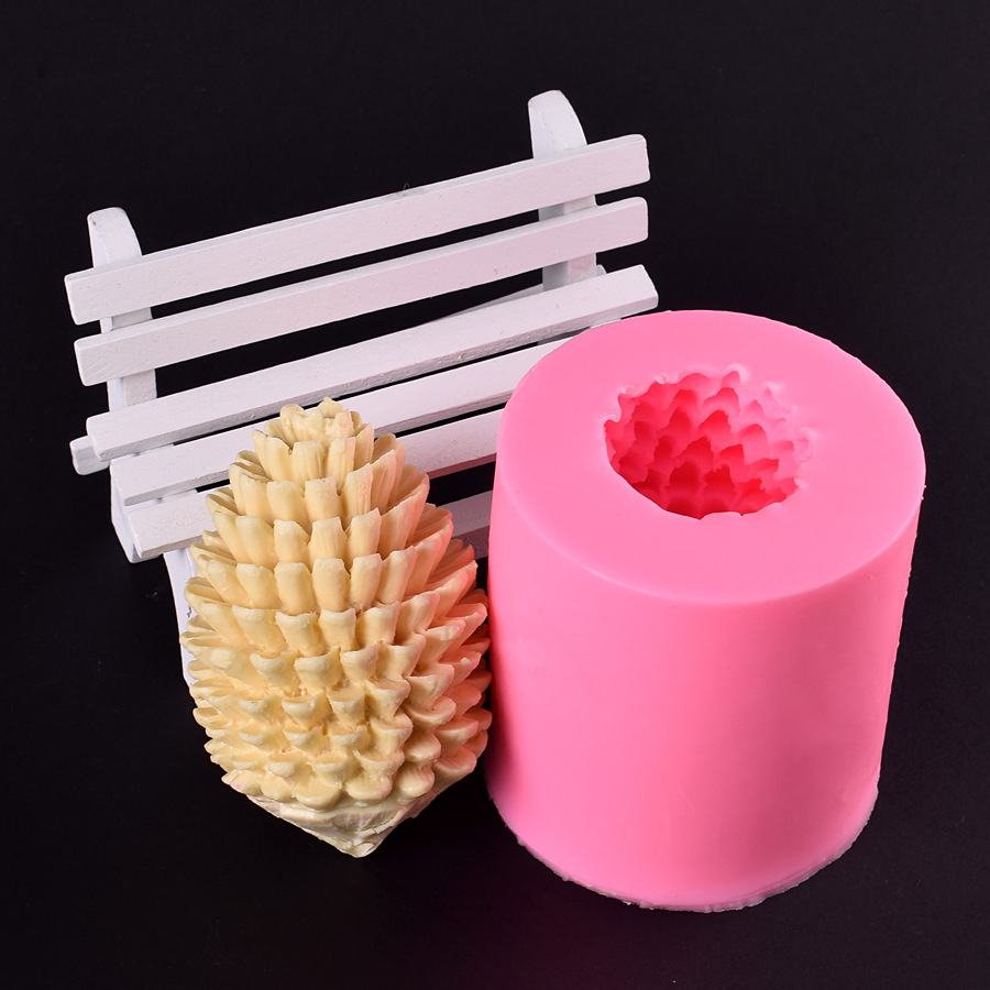 Cone pine cone silicone mold diy chocolate pastry turning fondant cake handmade soap candle clay mold