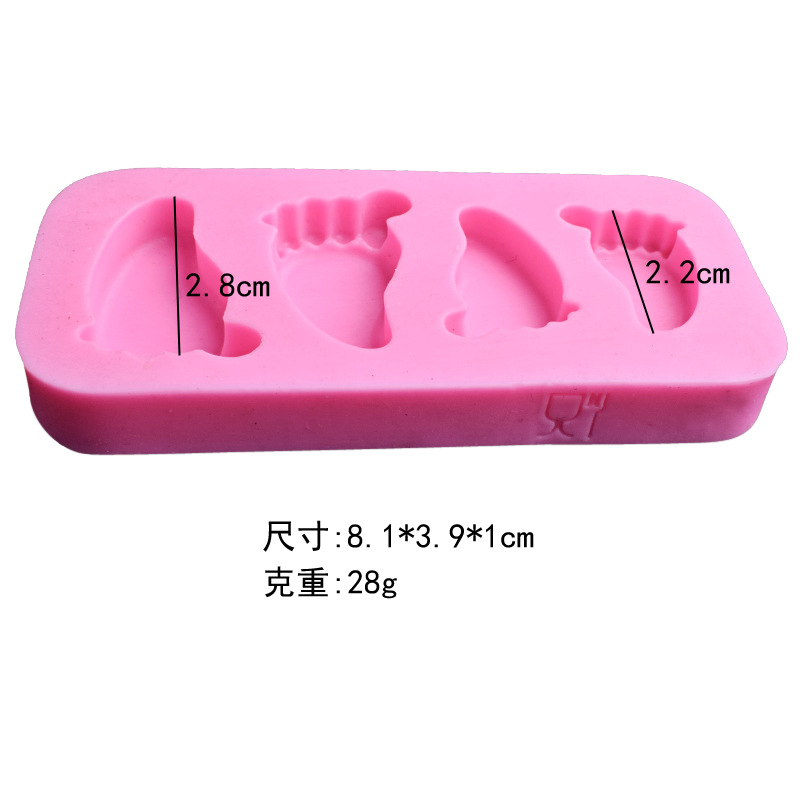 New DIY cake decorating mould for foot fondant silicone mould chocolate biscuit pudding mould