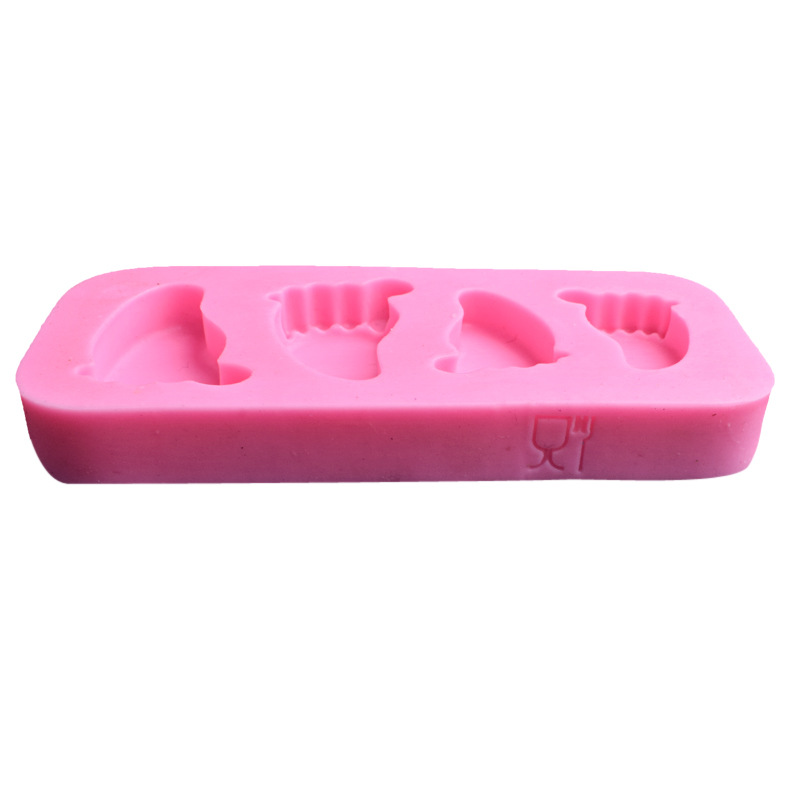 New DIY cake decorating mould for foot fondant silicone mould chocolate biscuit pudding mould