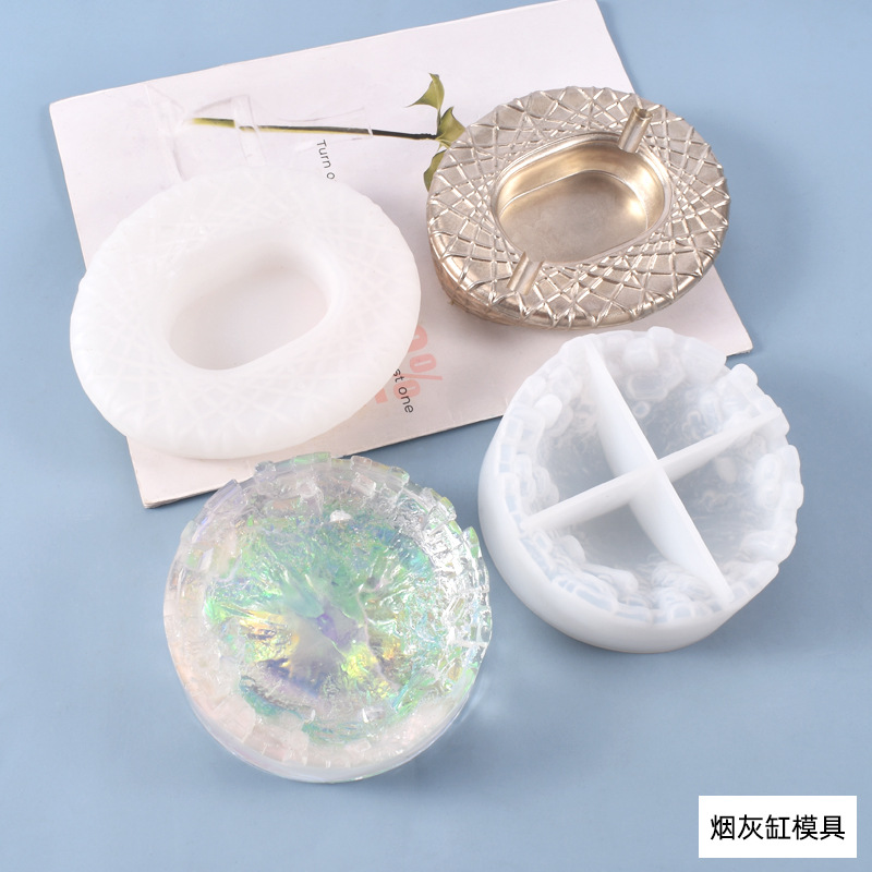 Crystal resin mould new Nest ashtray mountain ashtray silicone mould manufacturer direct sale