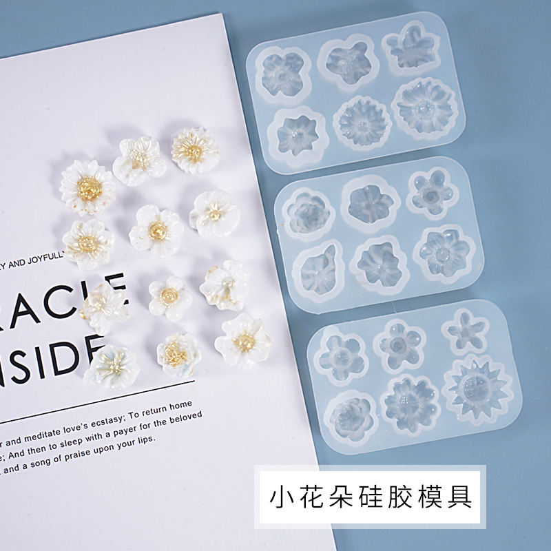 Floret flower decoration whole board multi - specification daisies silicone mold wholesale