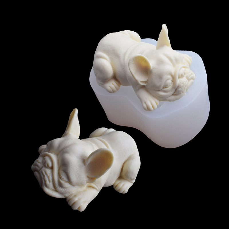 3D bulldog mousse cake mould lovely shapi dog resin mould DIY baking kit