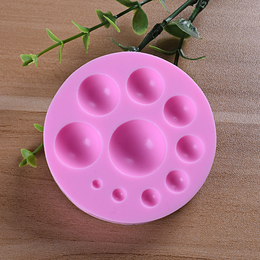 Large small pearl dot silicone fondant mold chocolate cake decoration DIY baking pearl silicone mold