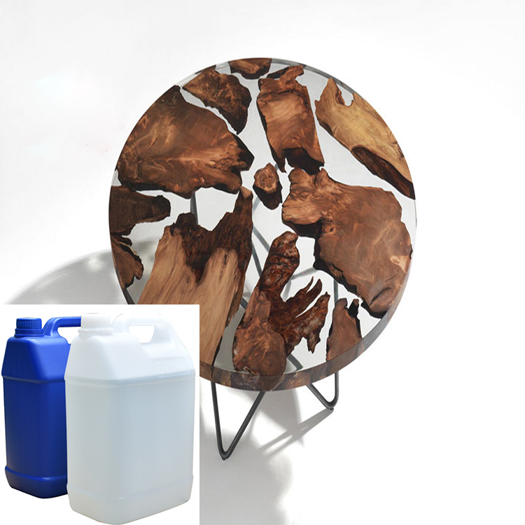 River wood table crystal AB epoxy resin hard potting adhesive