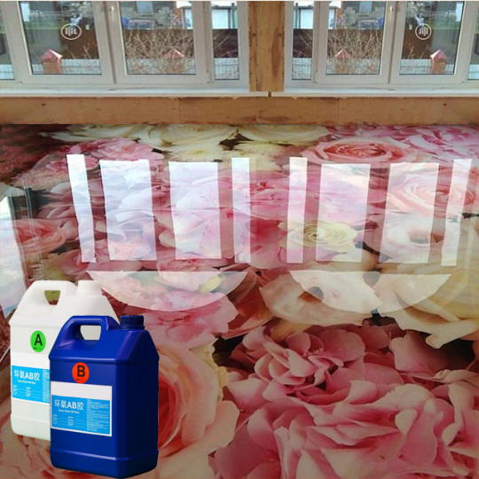 Unique Glass No Ripple 3D PVC Floor Epoxy Resin For Home,Mall 