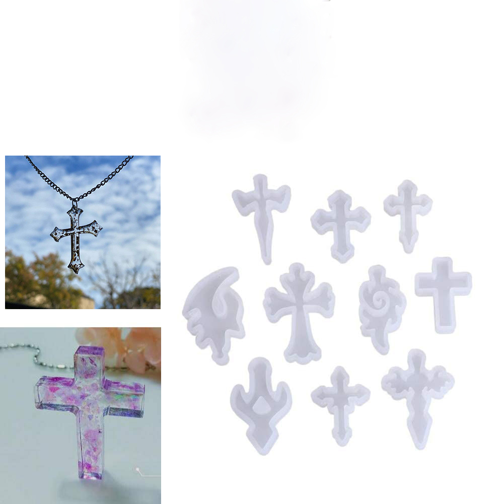 Cross Shape Silicone Mould, Pendant DIY Molds Resin Decorative Craft Jewelry Making Mold, for DIY Pendant Crafts Jewelry Making
