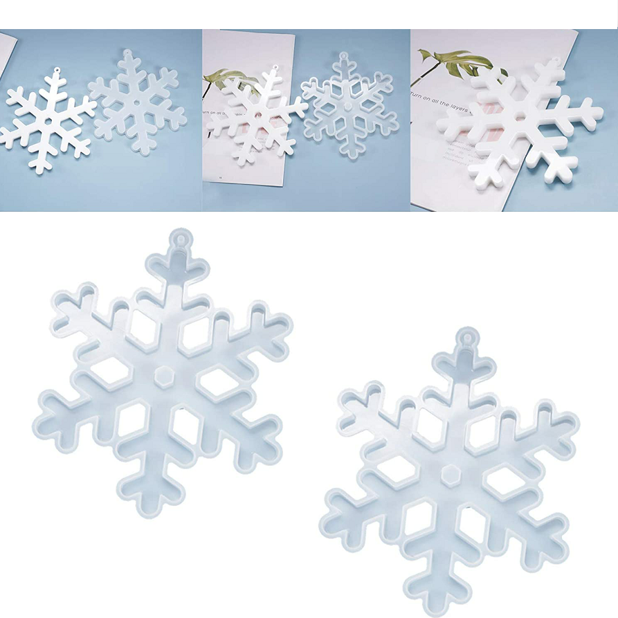 Snowflake Resin Molds Kit,Christmas Resin Molds,Silicone Mold for Making Pendant Decoration,for Xmas