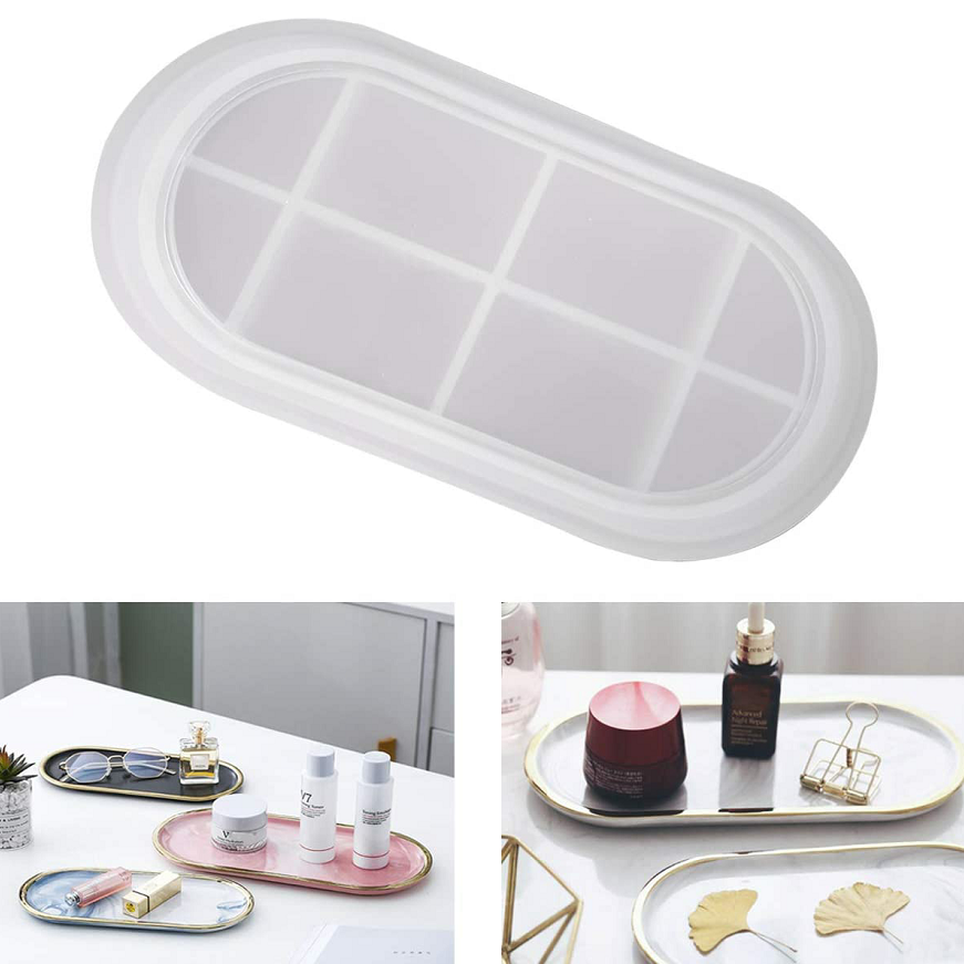 Soap Dish Silicone Molds,Oval Resin Jewelry Dish Molds,Jewelry Tray Molds for DIY Jewelry Ring Dish Holders,Soap Dish,Home Decoration