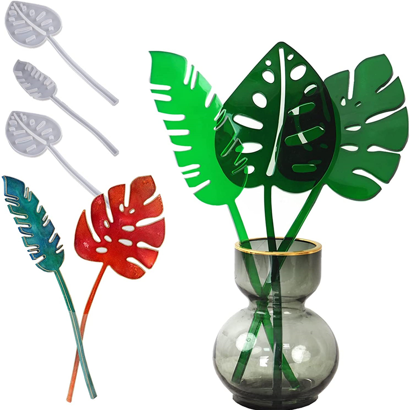 Amazon Hot Sale Flower Arrangement, Classic Turtle Leaf Epoxy Resin Silicone Mold for Resin Craft Casting