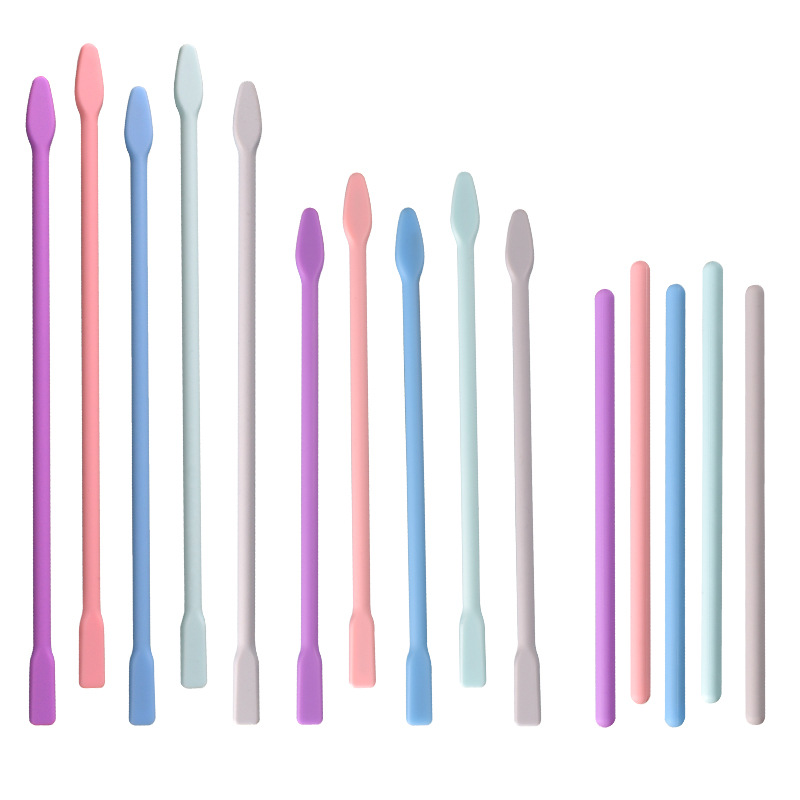 Resin Mix Sticks Silicone Stir Sticks Facial Make Up Stirring Rods for Mixing Resin Liquid Paint Epoxy DIY Crafts, 3 Sizes (5 Colors each)