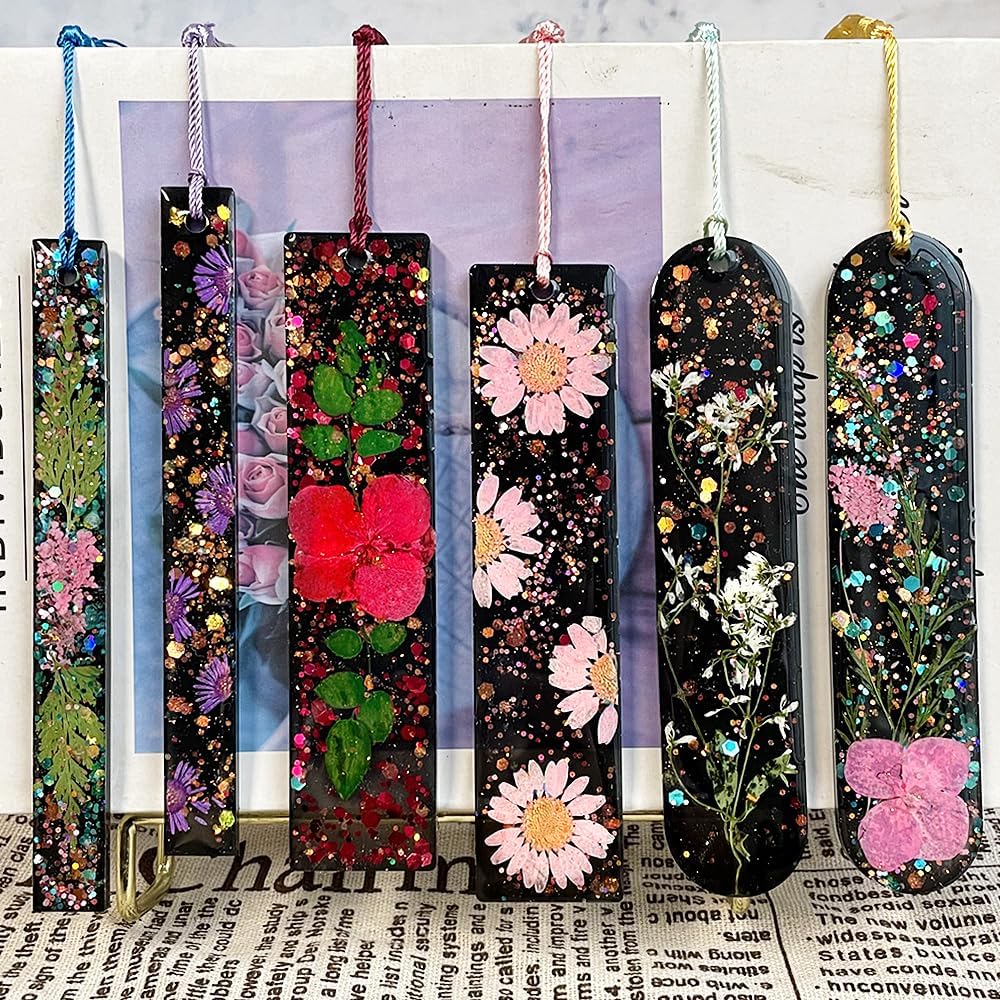 3 Shapes Shiny Bookmarks Resin Silicone Mold, Small Medium Rectangle Bookmark Mold