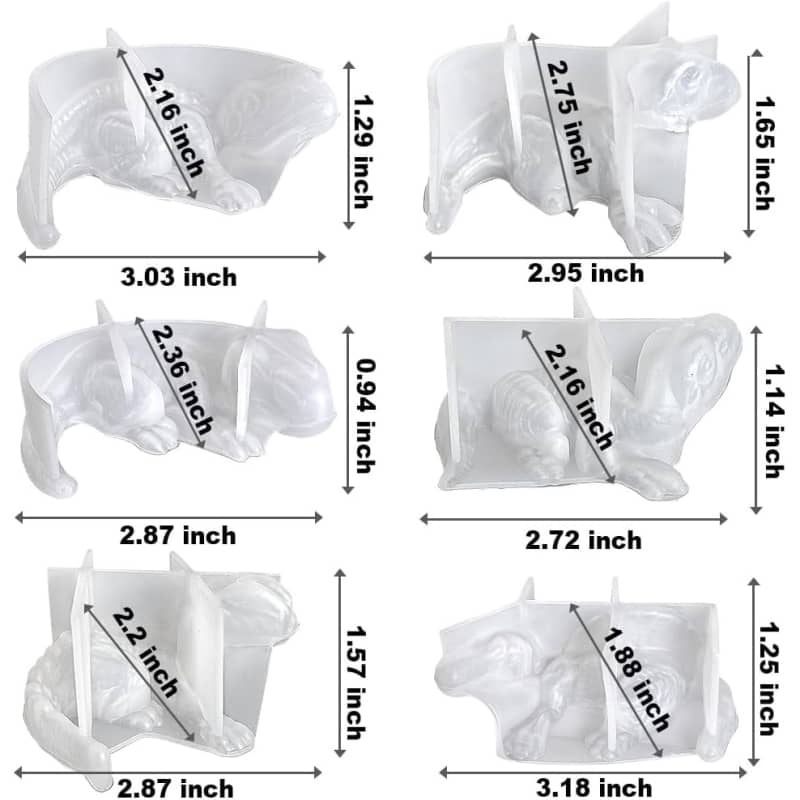 6 Shapes 3D Dinosaur Silicone Molds, Dino Baby Resin Mold, Cute Animal Dinosaur Mold for Resin Plaster Clay Casting