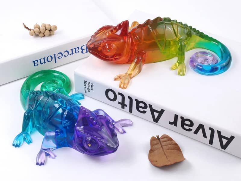 Large Chameleon Resin Molds Silicone 3D Animal Epoxy Resin molds Lifelike Deep Lizard Silicone Molds for Resin Crafts DIY Art Home Decor & Gifts