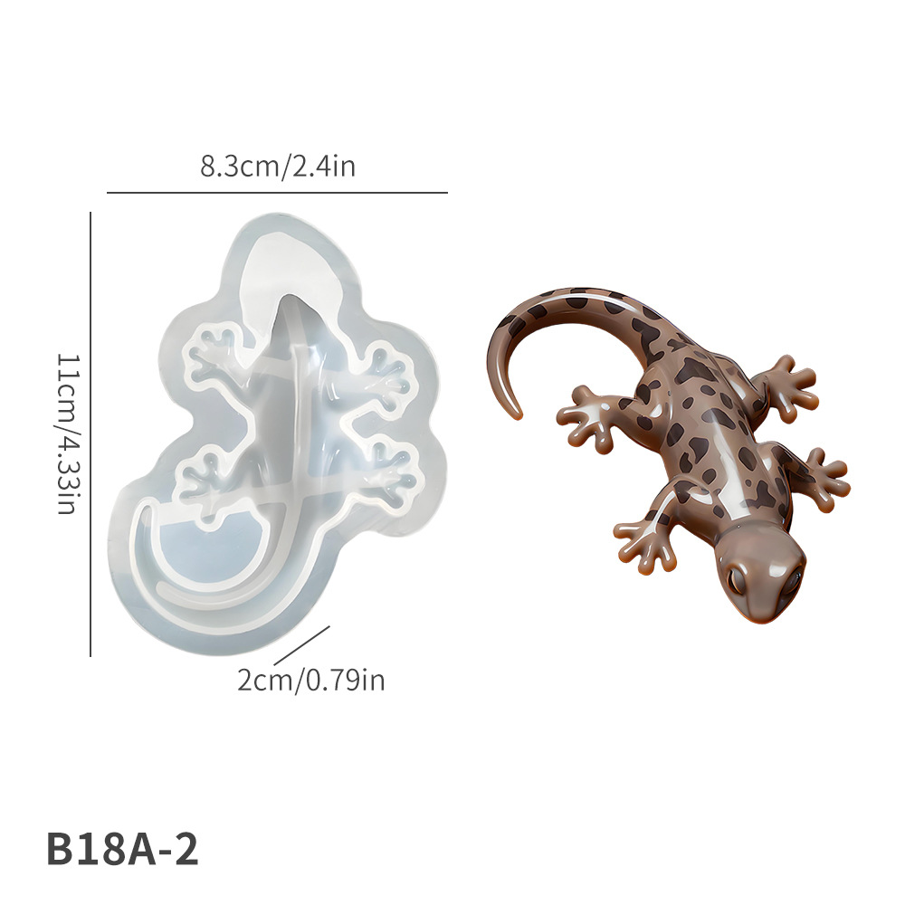 3ps Turtle Frog and Lizard Shapes Silicone Molds for Epoxy Resin 3D Lifelike Animal Molds DIY Art Craft Resin Casting Home Decoration