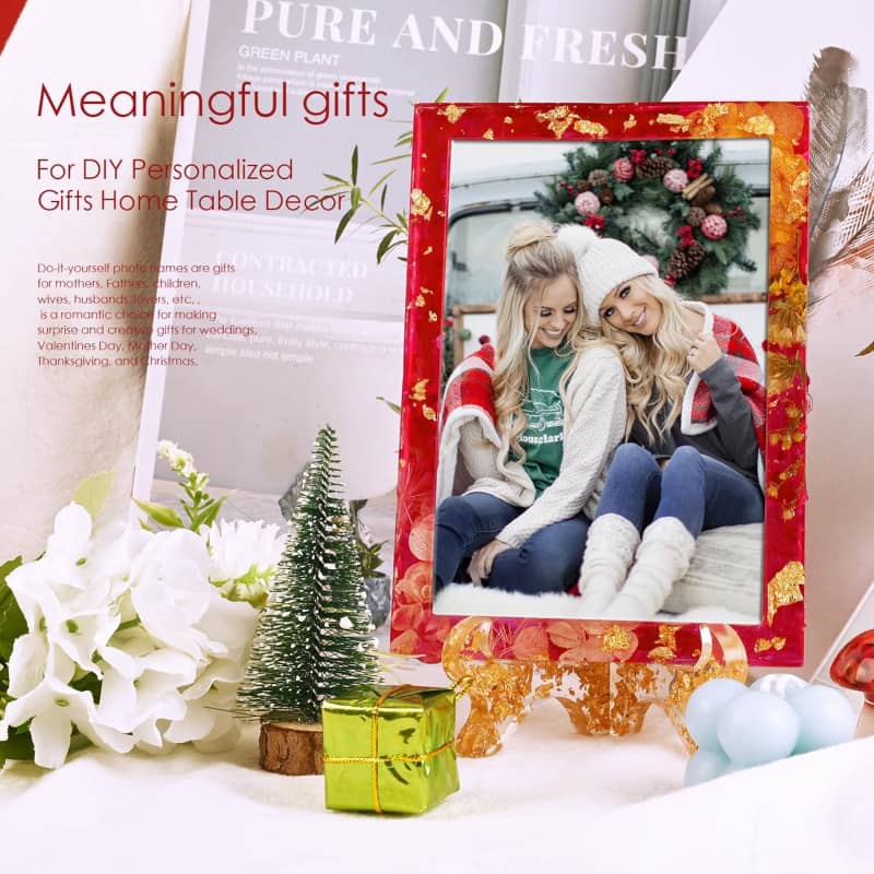 Frame Silicone Molds with Stand Holder, Rectangle & Oval Frame Molds for Resin Casting, DIY Personalized Photo Frame for Handmade Gifts Home Decor(2 Set)