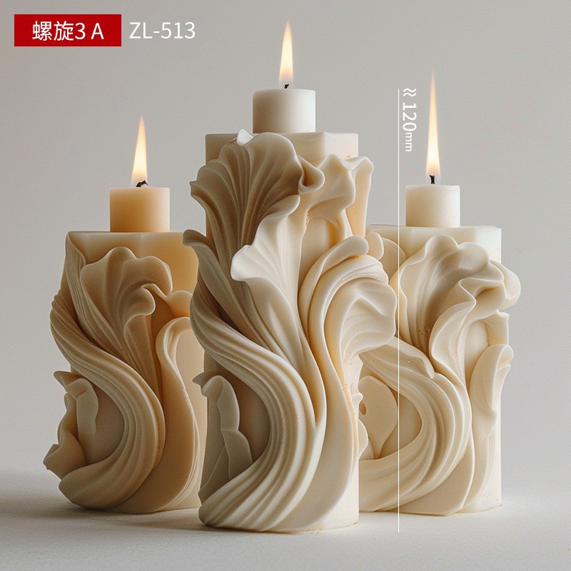Best-selling wave-shaped fragrance-scenting candle silicone mold, DIY fragrance-enhancing stone decorative silicone mold