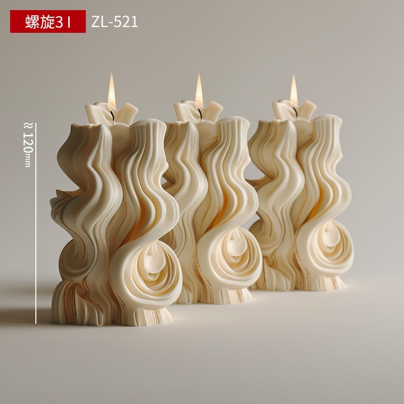 Best-selling wave-shaped fragrance-scenting candle silicone mold, DIY fragrance-enhancing stone decorative silicone mold