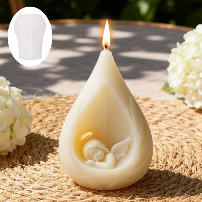 Sleeping Angel Girl Candle Silicone Mold DIY Aromatherapy Handmade Gypsum European Decorative Mold