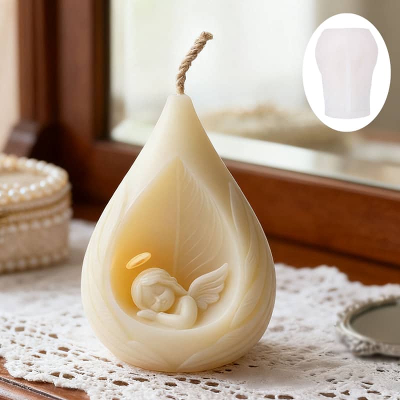Sleeping Angel Girl Candle Silicone Mold DIY Aromatherapy Handmade Gypsum European Decorative Mold