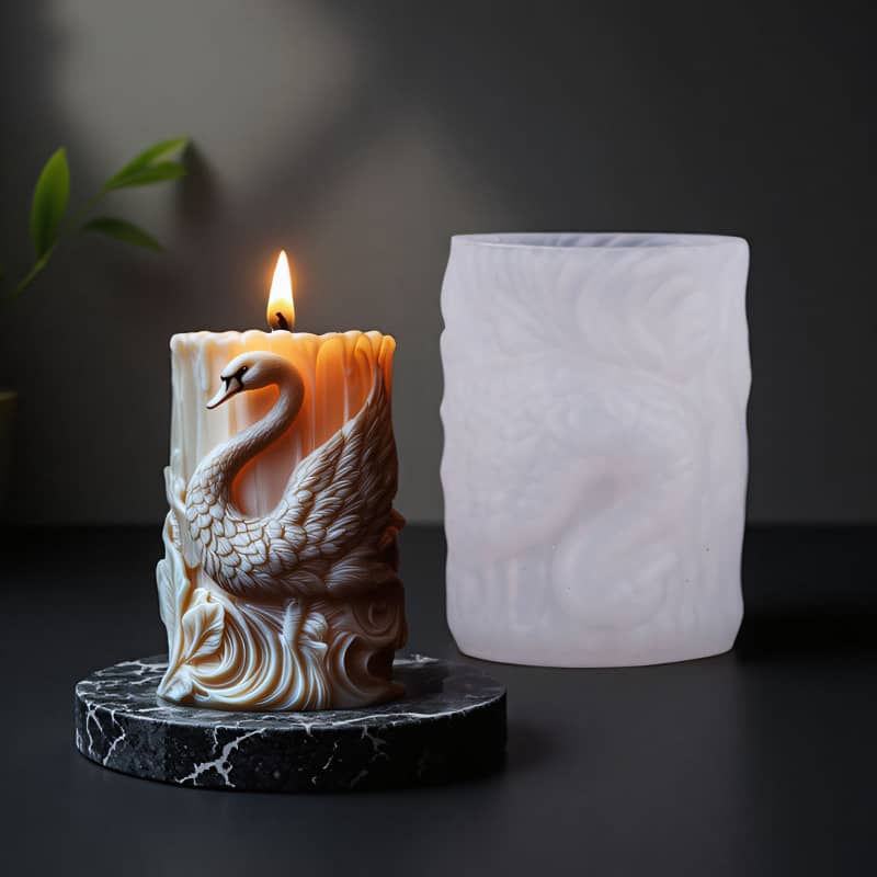 Candle Swan Scented Candle Silicone Mold DIY Swan Carving Art Candle Animal Handmade Gift