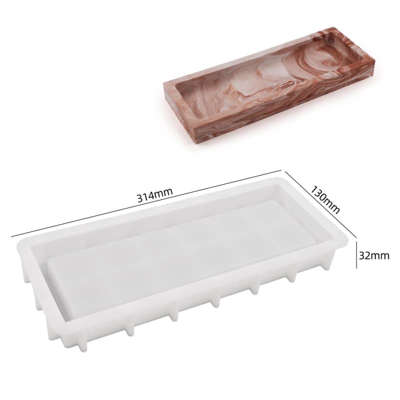 Rectangular Silicone Tray Mold for Epoxy Resin | Large Tray Molds for Casting, Concrete, Plaster, Container, Jewelry Holder, Soap Dish, Storage Box, Trinket, Candle Holder(S / L)